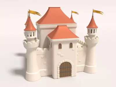 Cartoon Castle 3D model purchase
