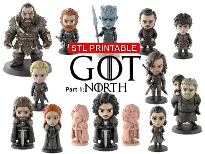 STL printable - Game of Thrones Part 1 - textured GLBs  3D print model