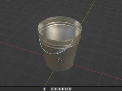 Bucket Low-poly 3D model