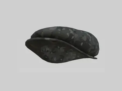 Newsboy Hat 04 Dark Camouflage - Character Fashion Design Low-poly 3D model
