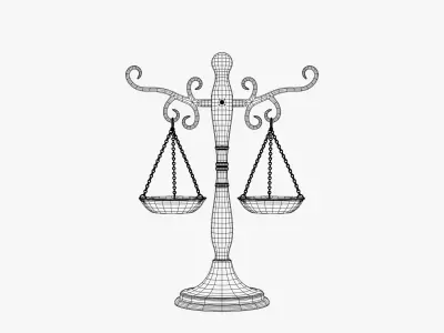 Vintage Balance Scale 3D model