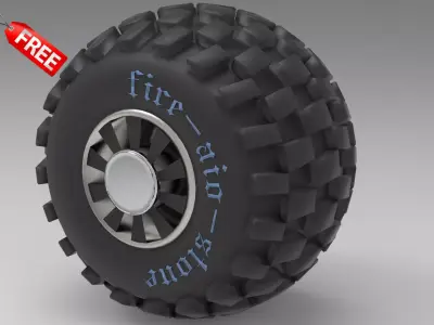 tire quad Free 3D model