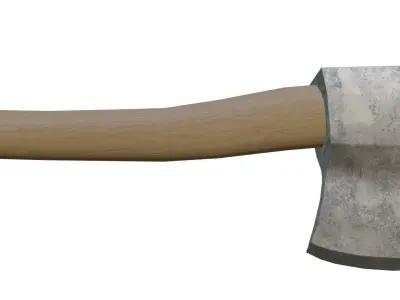 3D model Wooden Hatchet Axe Free low-poly 3D model