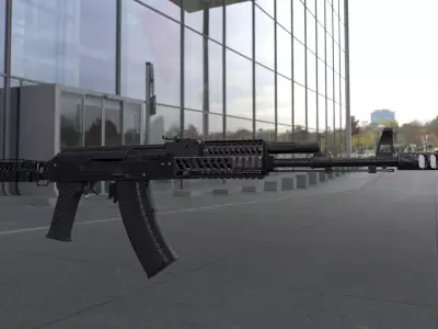 AK model - rifle Free low-poly 3D model