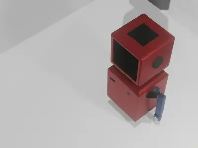 robot - cyberpunk Low-poly 3D model