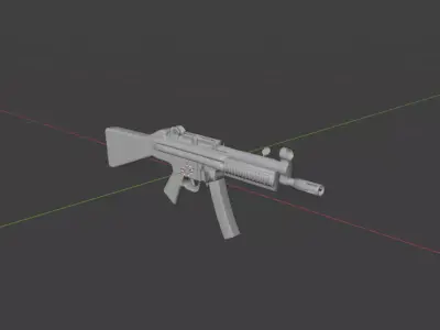 mp5 weapon Free 3D model