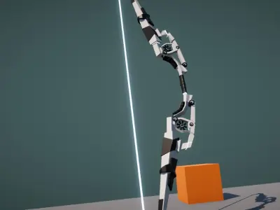 3D Sci-fi bow Low-poly 3D model
