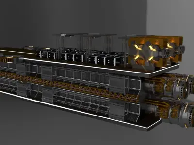 Spaceship machine Free low-poly 3D model