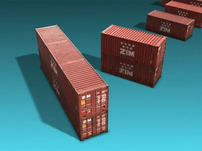 Shipping Container 05 Low-poly 3D model