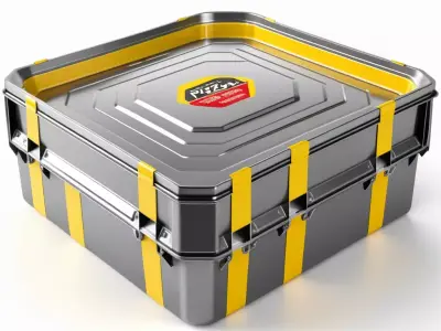 SciFi Industrial Pizza Container 3D model