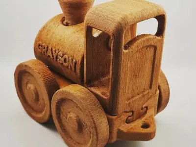 3D Printable Wooden Toy Train Set 3D print model