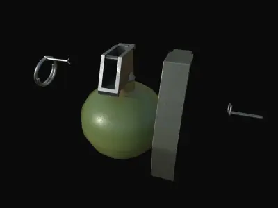 M67 Grenade Low-poly 3D model 3