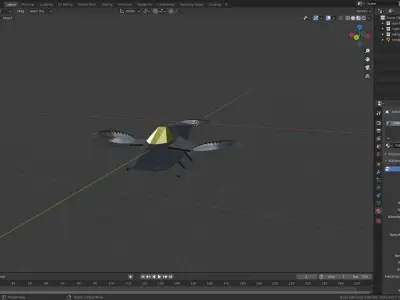 sci fi helicopter Free low-poly 3D model