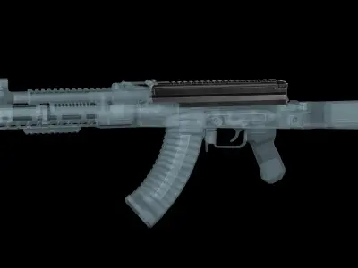 Fab Defence PDC dust cover for AK 74 AKM Low-poly 3D model