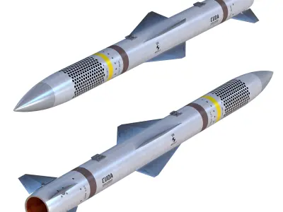 Lockheed Martin CUDA Air-to-Air Missile Concept Low-poly 3D model
