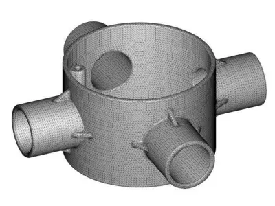 Round Electrical Junction Box 3D print model