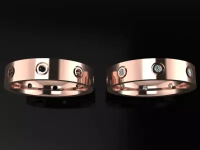 Infinity Diamond Box Band Ring Engagement Fashion Size8 3D print model