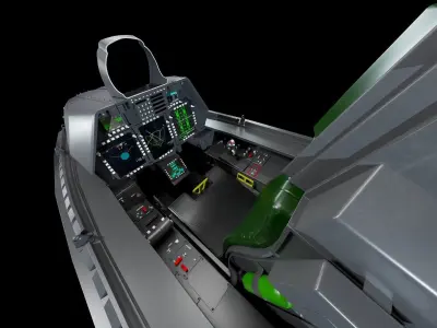 F-22 COCKPIT 3D model