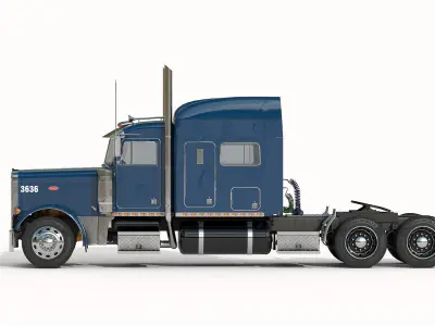 Detailed Peterbilt 379 with interior  3D model by IgYerm