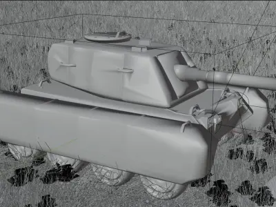 Simple Tank Free low-poly 3D model