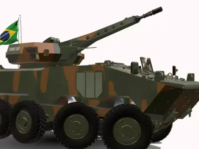 iveco guarani 8x8 Low-poly 3D model