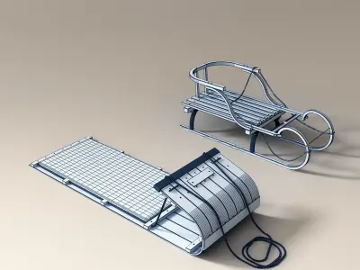 winter sleigh 3D model