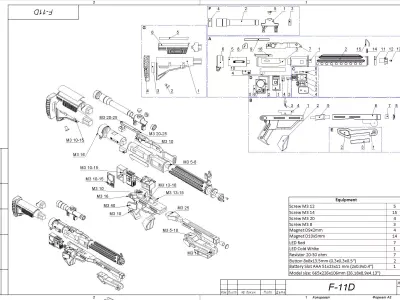 F-11D Blaster Cannon - Star Wars - STL and CAD - Commercial Use 3D print model