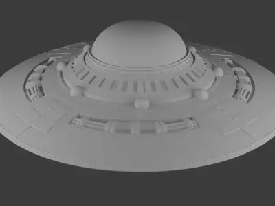 Brawn Sci-Fi Flying Saucer UFO 3D Model 3D model