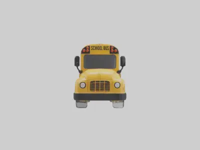 School Bus Model 1 Low-poly 3D model