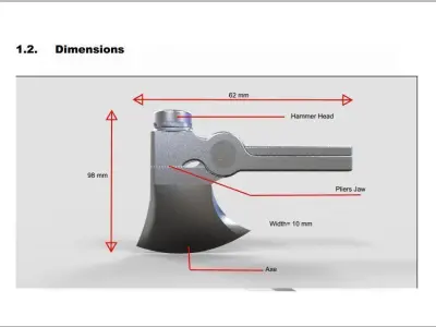 Multi Utility Hammer 3D model