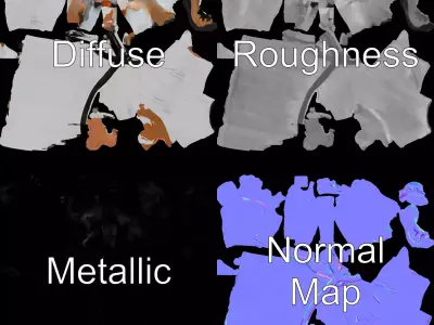 White Karate Gi model pack Low-poly 3D model