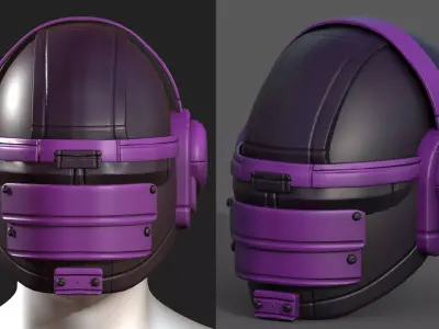 Helmet scifi military combat 3d model low poly  Low-poly 3D model purchase