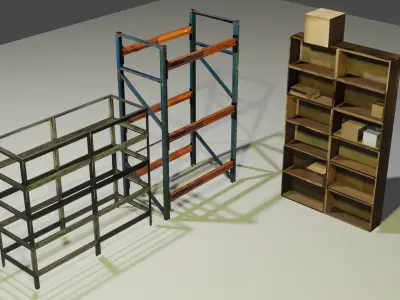 Warehouse props - 35 Low Poly 3D Models Low-poly 3D model