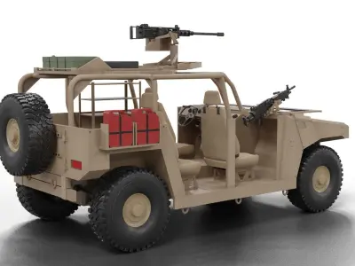Light Tactical Vehicle Aquus AREG  Free 3D model