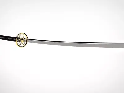 Sword  Samurai Katana  Low-poly 3D model