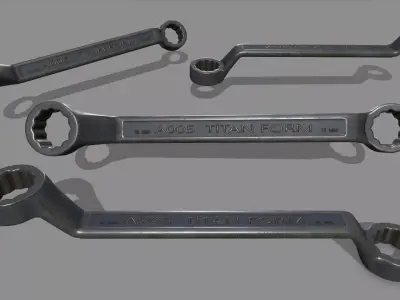 wrench Low-poly 3D model 7