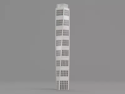 Paper Skyscraper V5 Low-poly 3D model