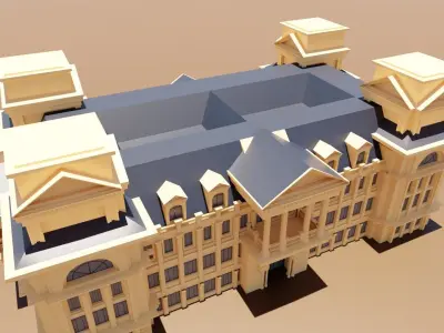 commercial building exterior 3D model purchase