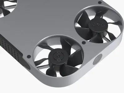 Compact Selfie Drone Silver Black 3D model