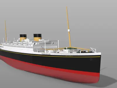MV BRITANNIC 1930 last White Star liner in service  3D print model
