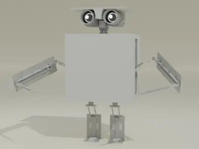 Cube Robot Low-poly 3D model purchase