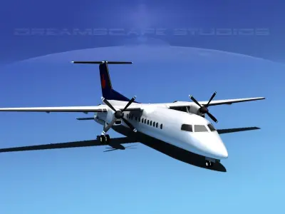 DeHavilland DHC-8-Q300 Air BC 3D model