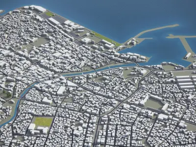 Jeju - island and city 3D model