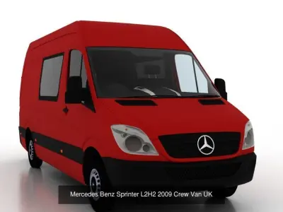 Mercedes Benz Sprinter L2H2 2009 Collection UK 3D Model Pack