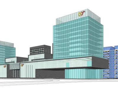 Sketchup Office building Q4 3D model