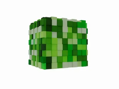Wearable Minecraft Creeper Helmet 3D model