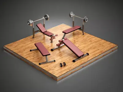 Gym Equipment I 3D model