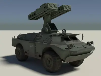 9K31 Strela-1 on a BRDM-2 chassis NATO name SA-9 Gaskin 3D model