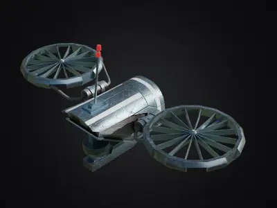 sci-fi Drone Low-poly 3D model get