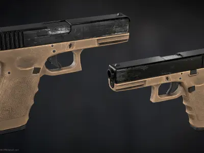 Glock 17 - Game Ready Low-poly 3D model